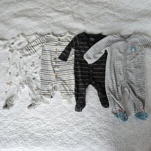Carter's Baby Unisex Button Footed Sleeper Footies Pajamas 3 Months
